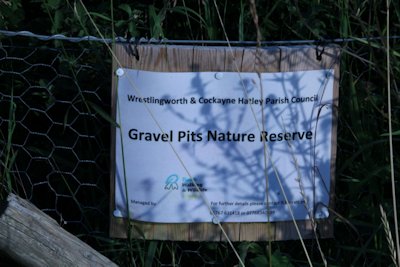 Makeshift nature reserve sign